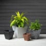 Ella Square Planter 8″ – Artstone Black
